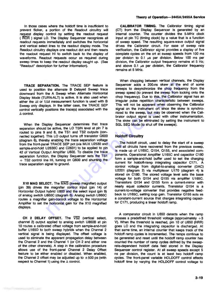 Tektronix 2445A Service Manual Download Page 51