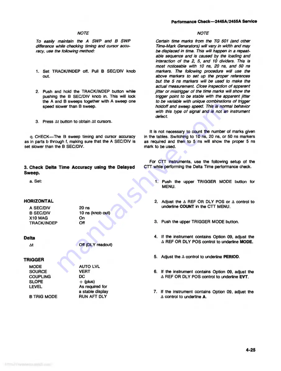 Tektronix 2445A Service Manual Download Page 103