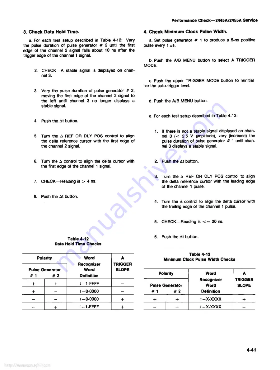 Tektronix 2445A Service Manual Download Page 119