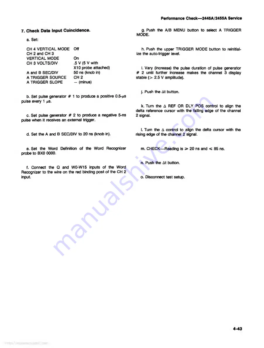 Tektronix 2445A Service Manual Download Page 121