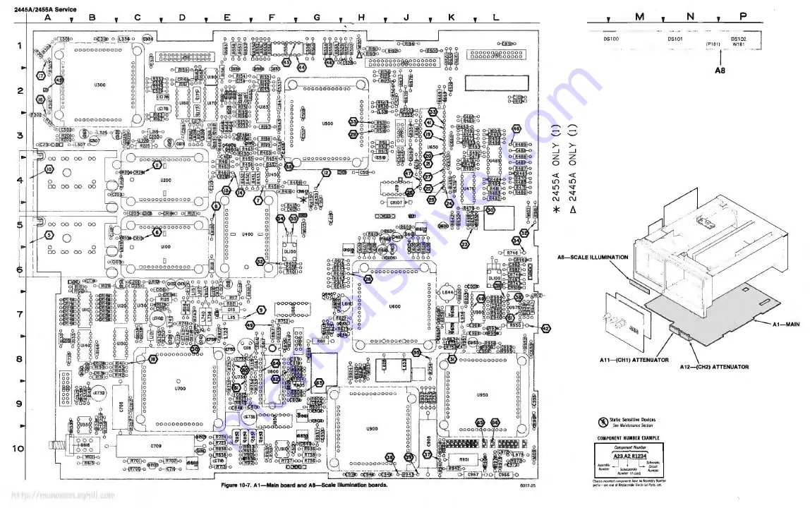 Tektronix 2445A Service Manual Download Page 260