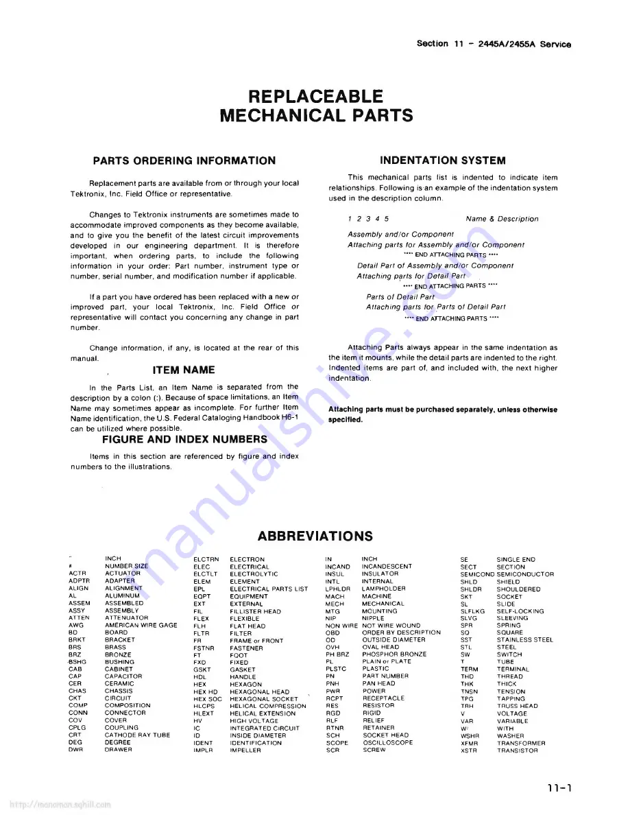 Tektronix 2445A Service Manual Download Page 298