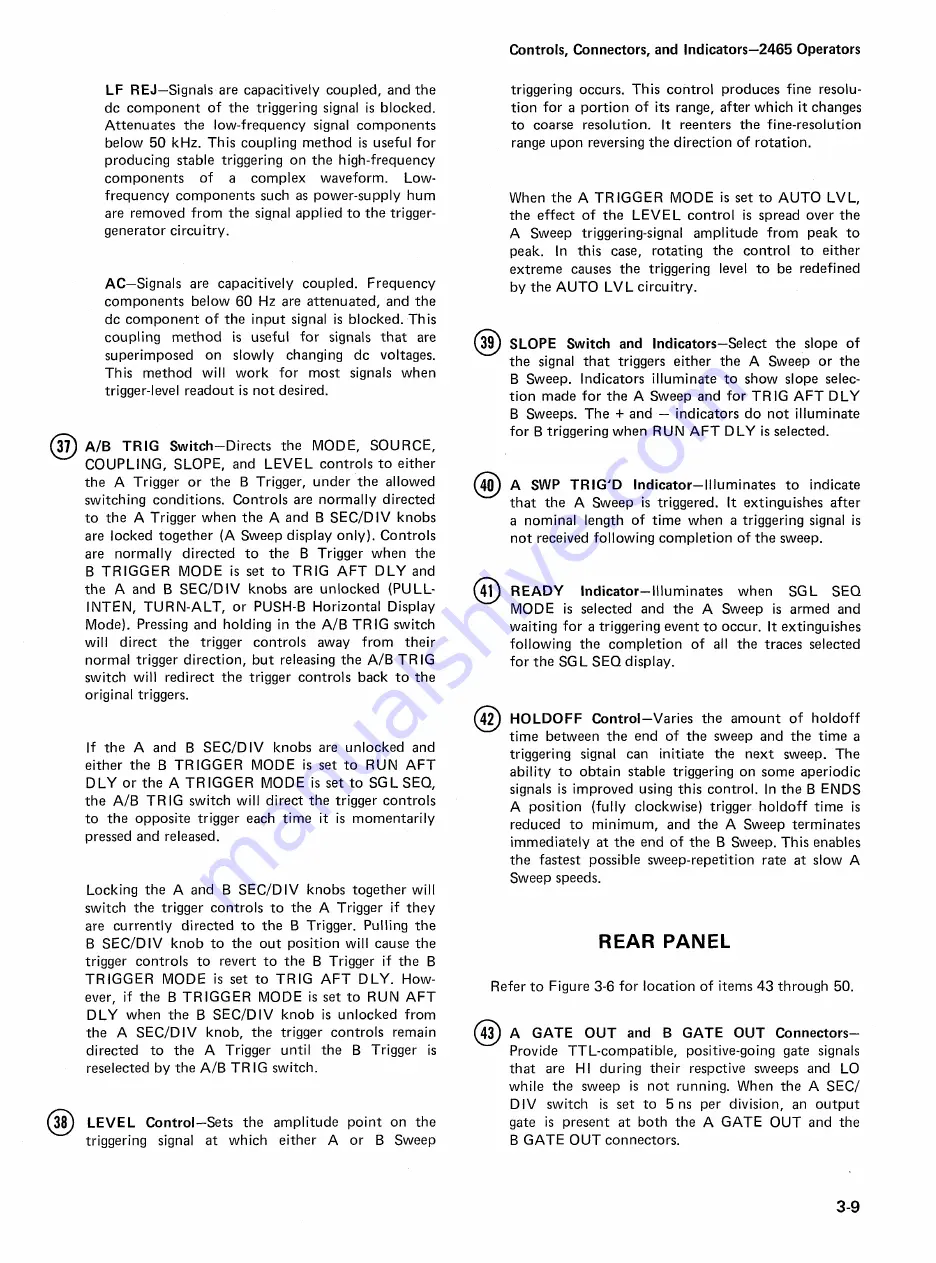 Tektronix 2465 Instruction Manual Download Page 31