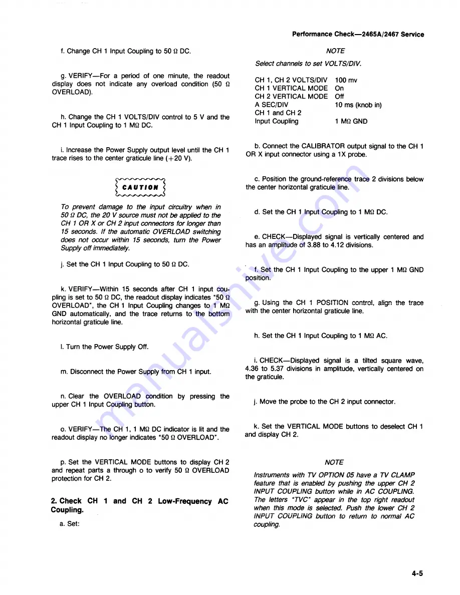 Tektronix 2465A Скачать руководство пользователя страница 93