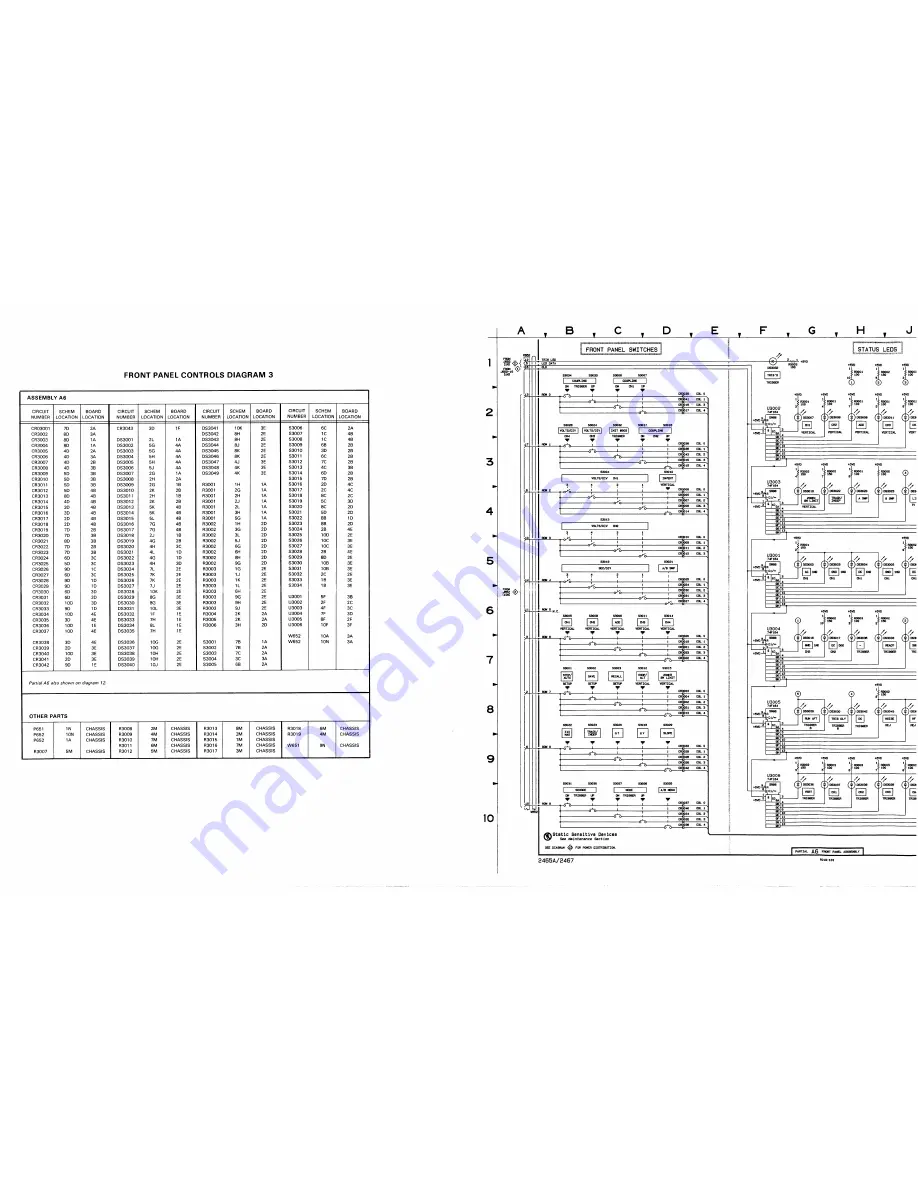 Tektronix 2465A Service Manual Download Page 286