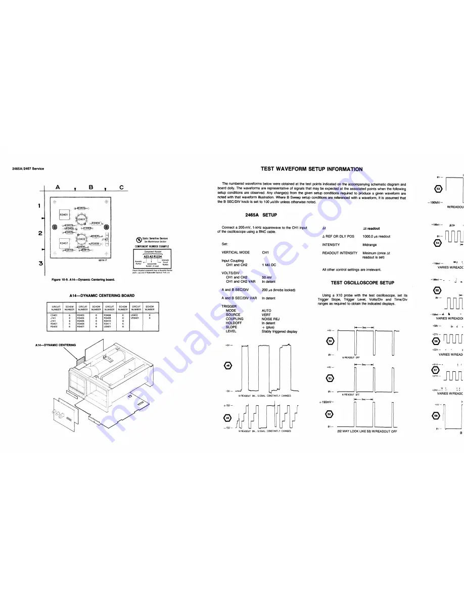 Tektronix 2465A Service Manual Download Page 303