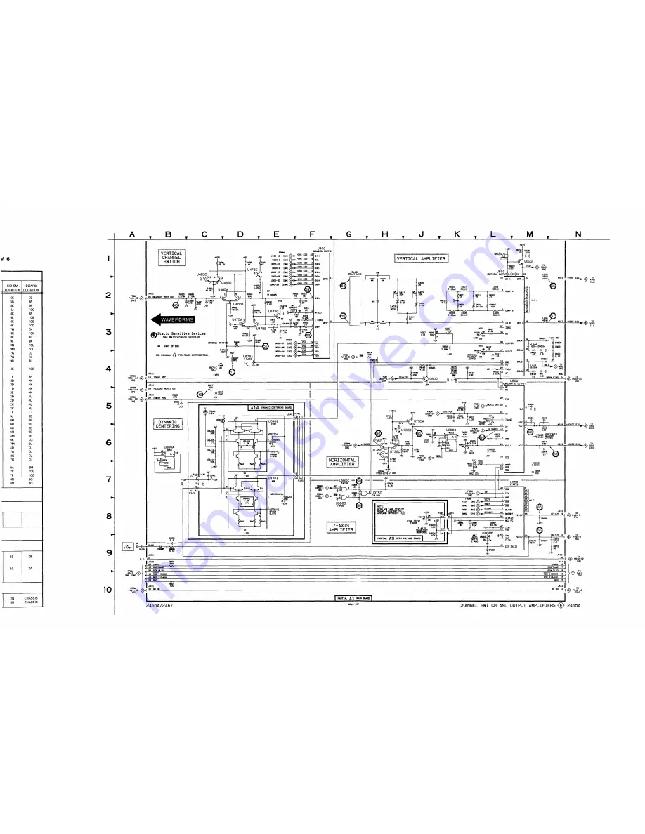 Tektronix 2465A Service Manual Download Page 306