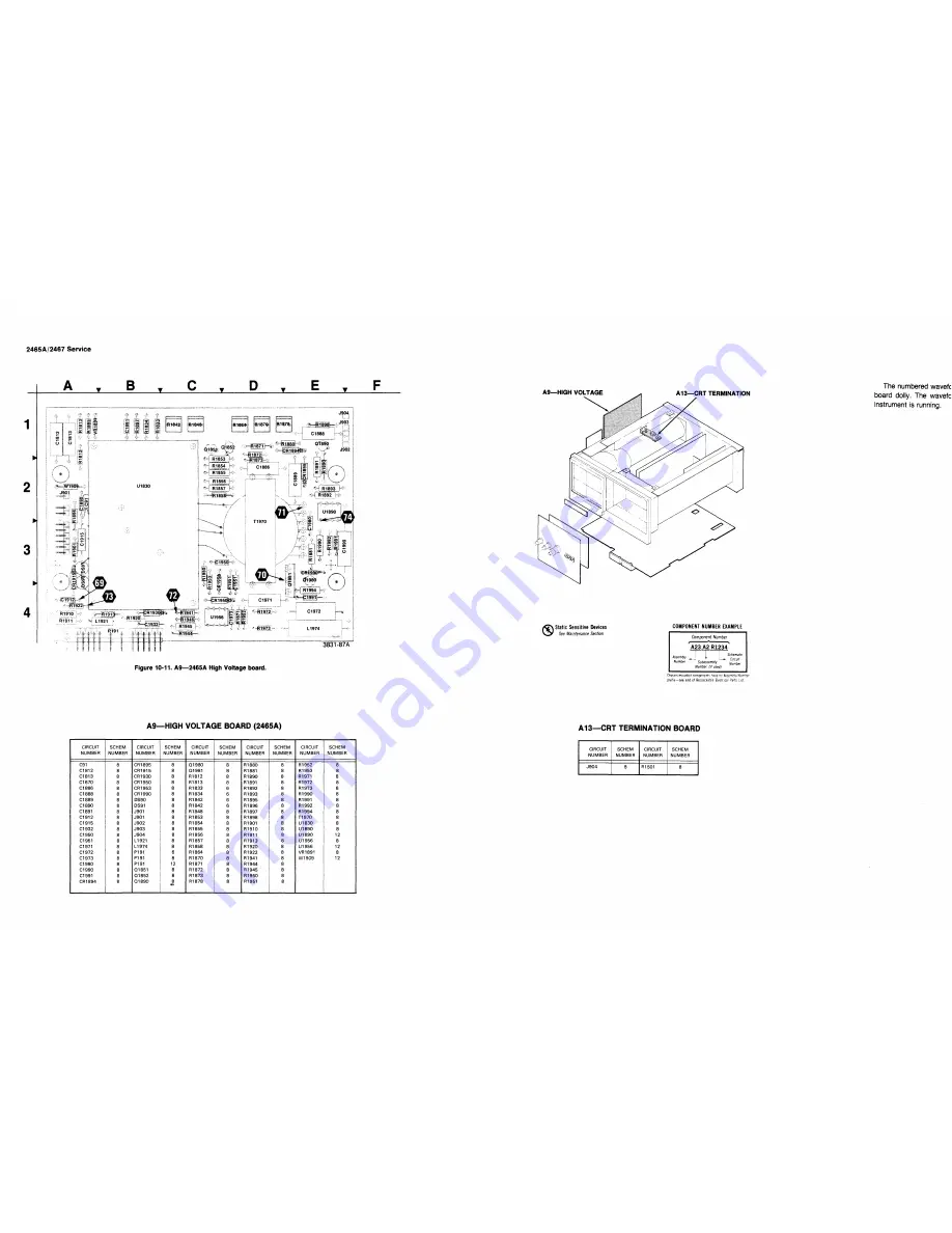 Tektronix 2465A Service Manual Download Page 314