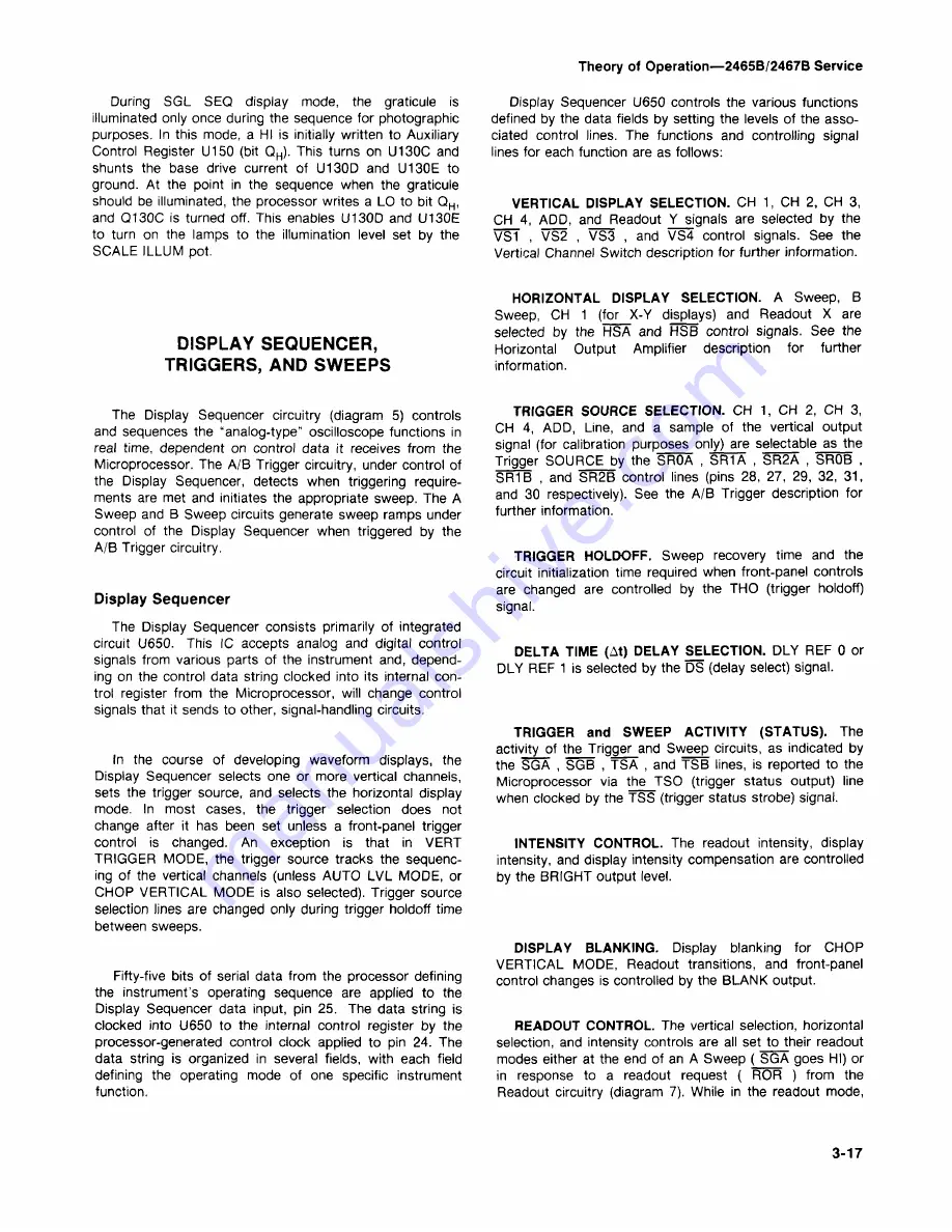 Tektronix 2465B Service Manual Download Page 113