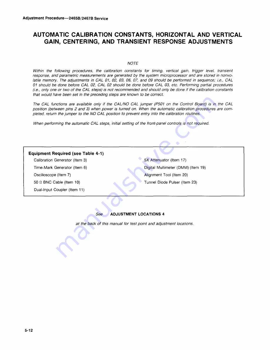 Tektronix 2465B Скачать руководство пользователя страница 208