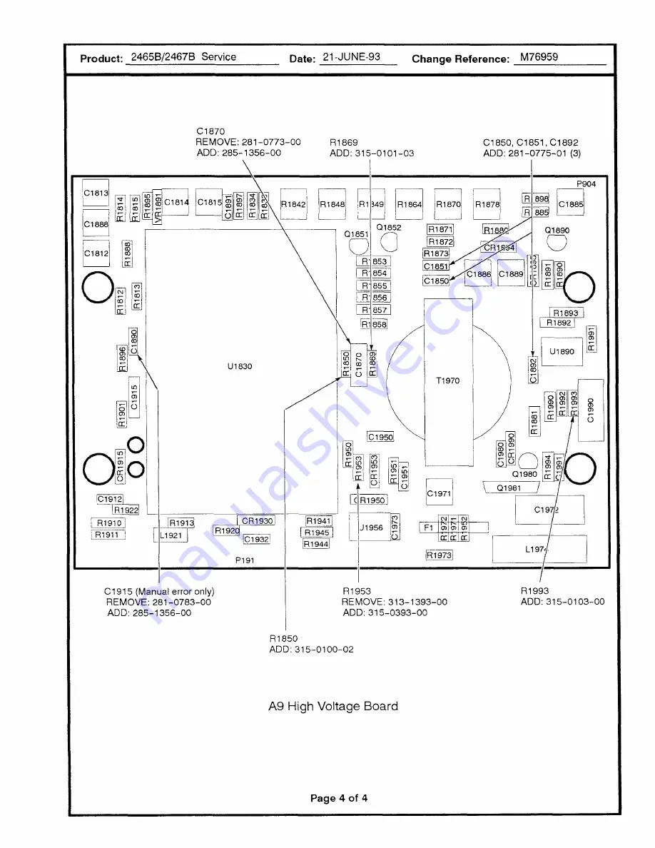 Tektronix 2465B Скачать руководство пользователя страница 534