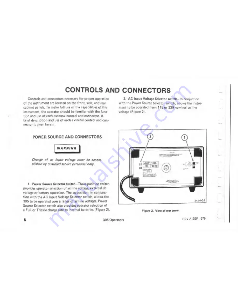 Tektronix 305 DMM Instruction Manual Download Page 15