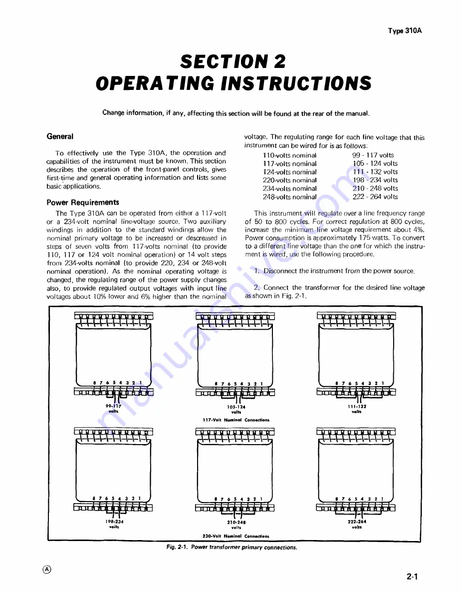 Tektronix 310A Instruction Manual Download Page 9