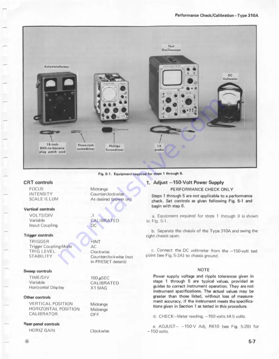 Tektronix 310A Instruction Manual Download Page 57