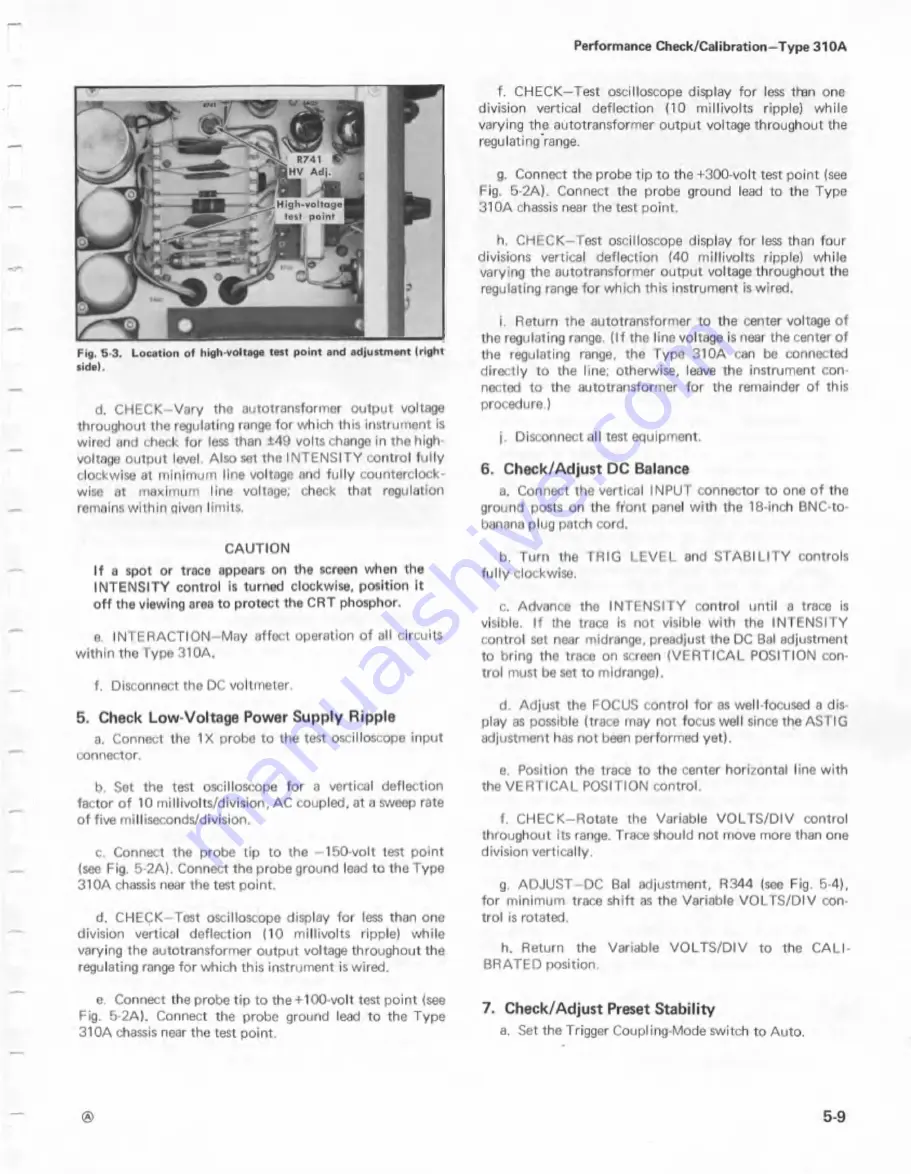 Tektronix 310A Instruction Manual Download Page 59