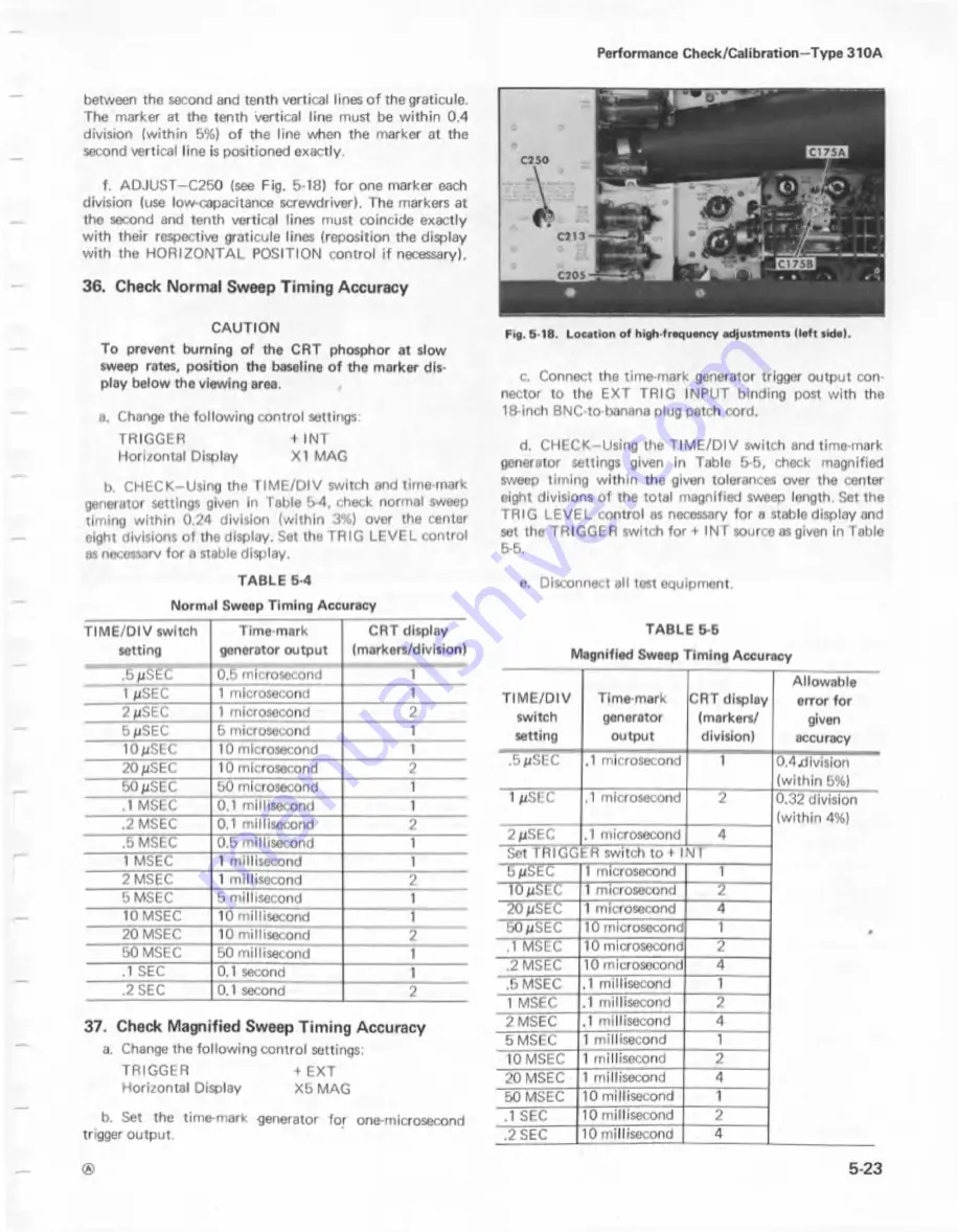 Tektronix 310A Instruction Manual Download Page 73