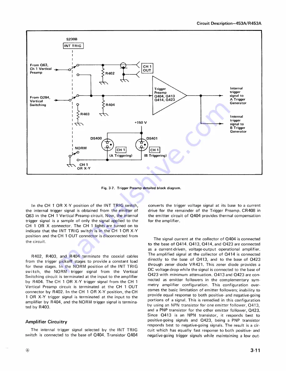 Tektronix 453A Скачать руководство пользователя страница 70