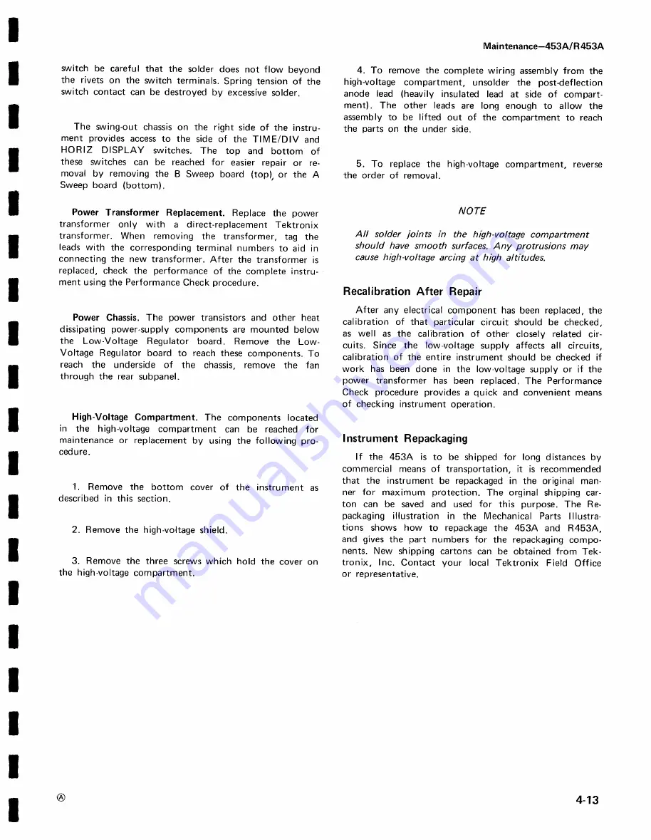 Tektronix 453A Instruction Manual Download Page 104