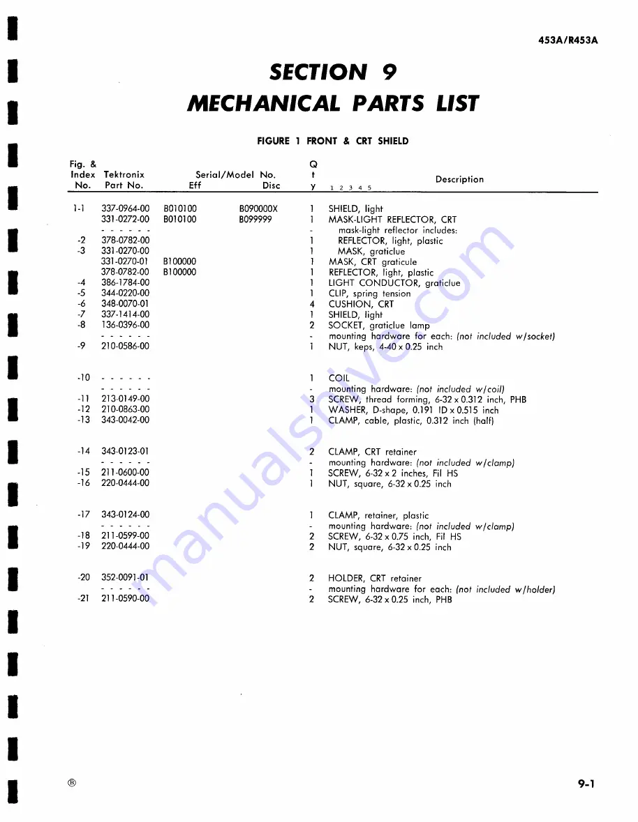 Tektronix 453A Instruction Manual Download Page 282