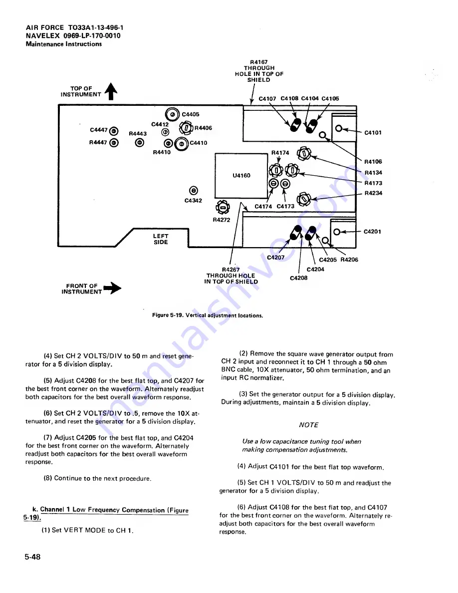 Tektronix 465M Technical Manual Download Page 122