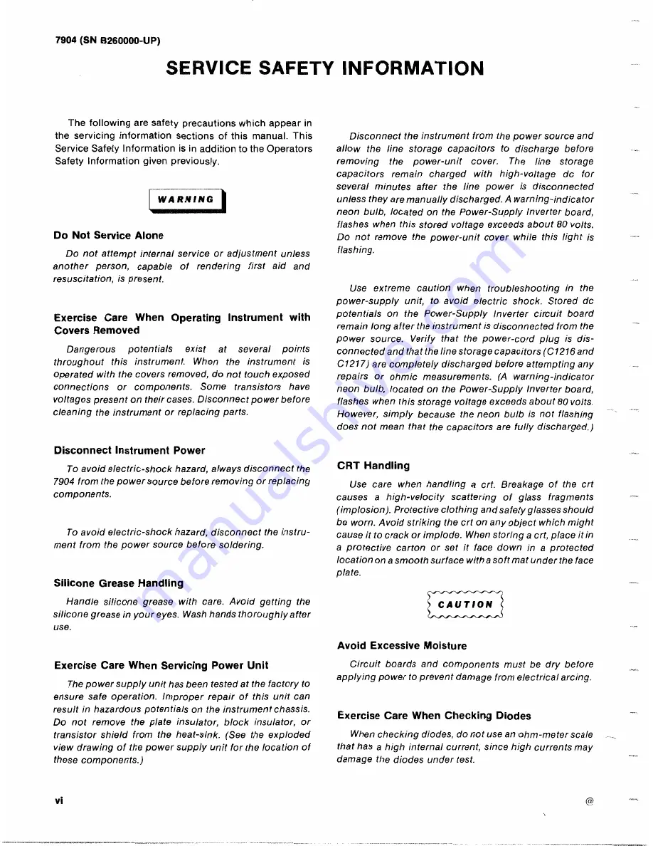 Tektronix 7904 Instruction Manual Download Page 7