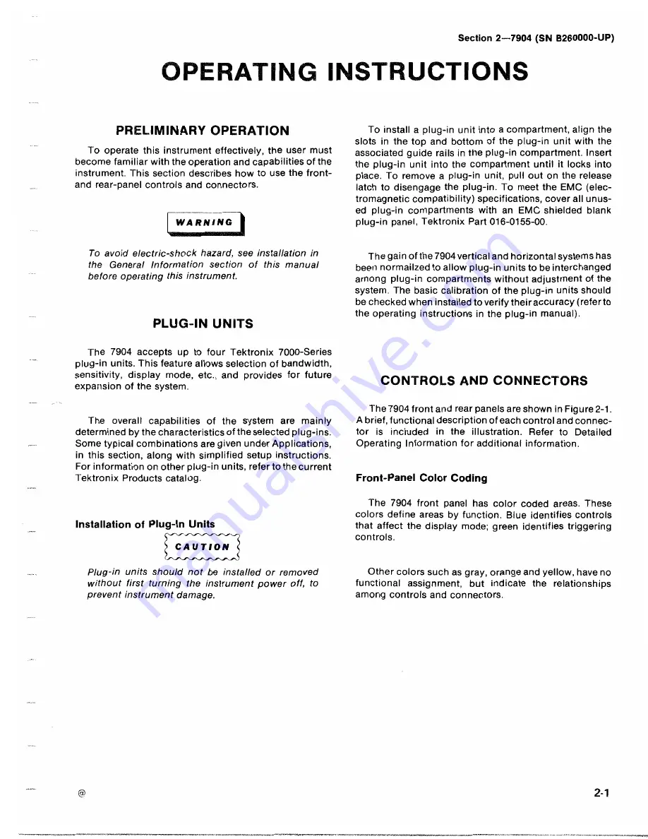 Tektronix 7904 Instruction Manual Download Page 24