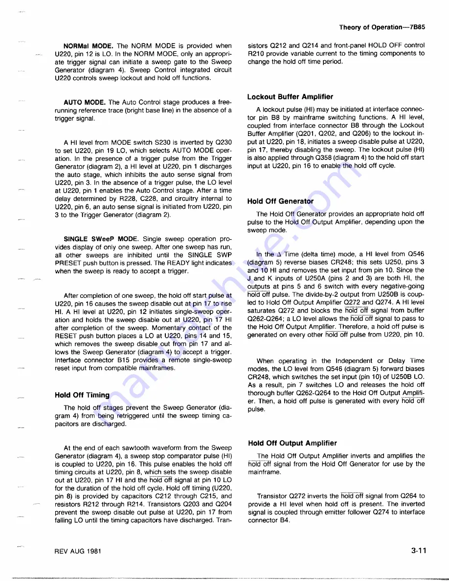 Tektronix 7B85 Instruction Manual Download Page 44