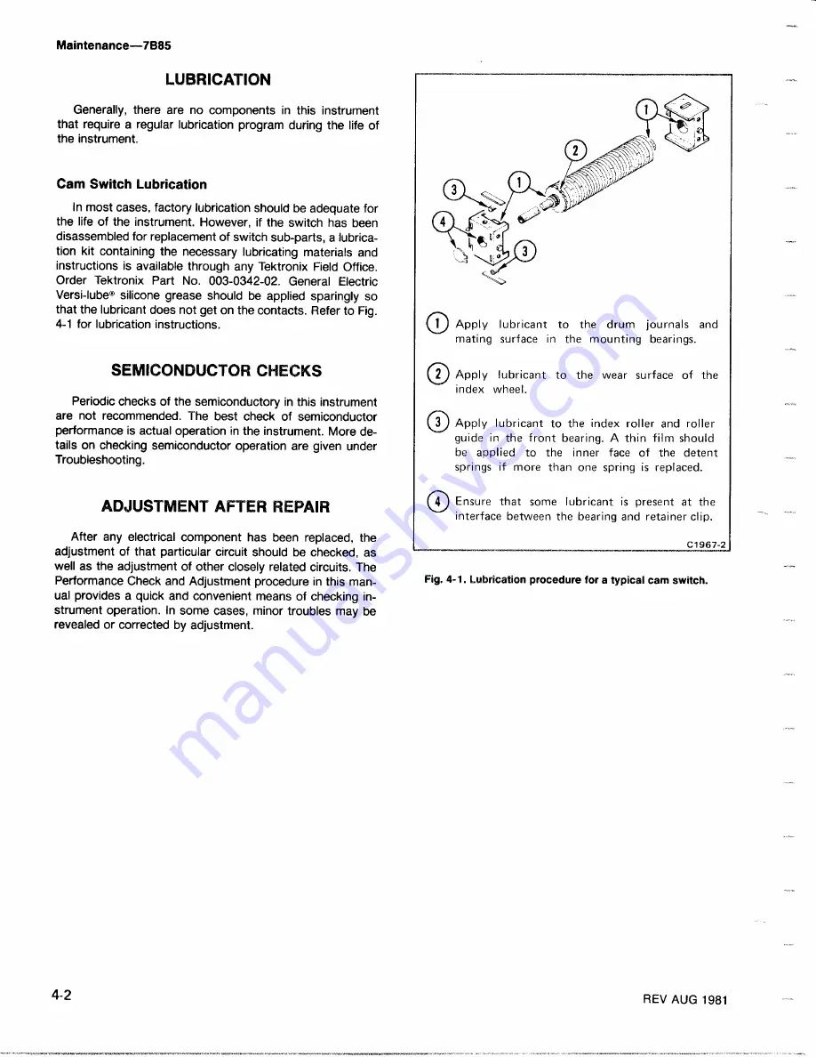 Tektronix 7B85 Скачать руководство пользователя страница 59