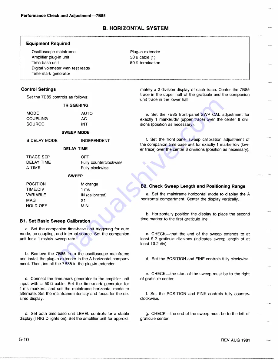 Tektronix 7B85 Instruction Manual Download Page 87