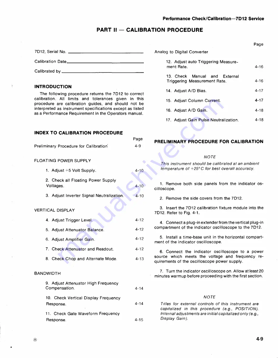 Tektronix 7D12 Service Instructions Manual Download Page 41