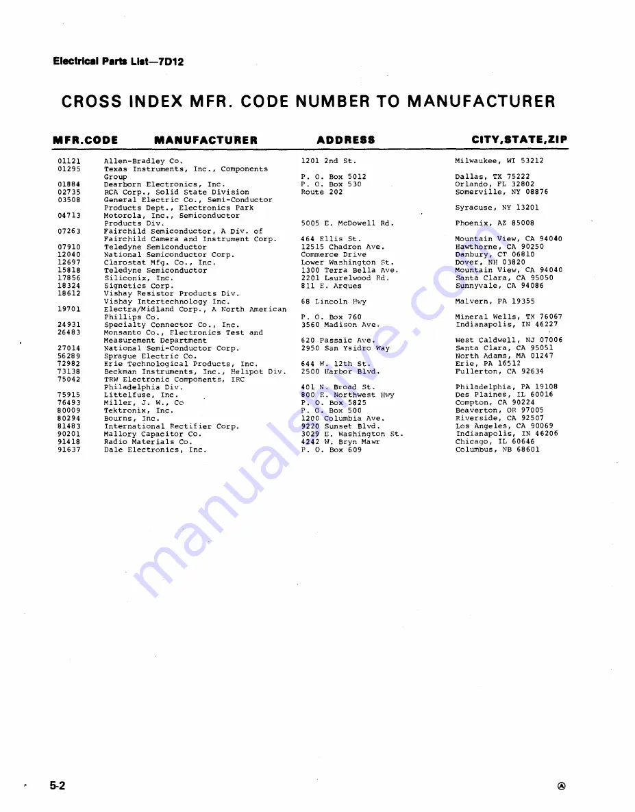 Tektronix 7D12 Service Instructions Manual Download Page 53