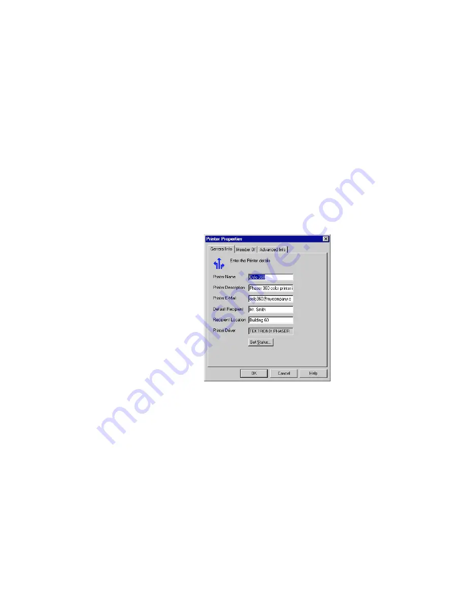 Tektronix PhaserLink Software Manual Download Page 35