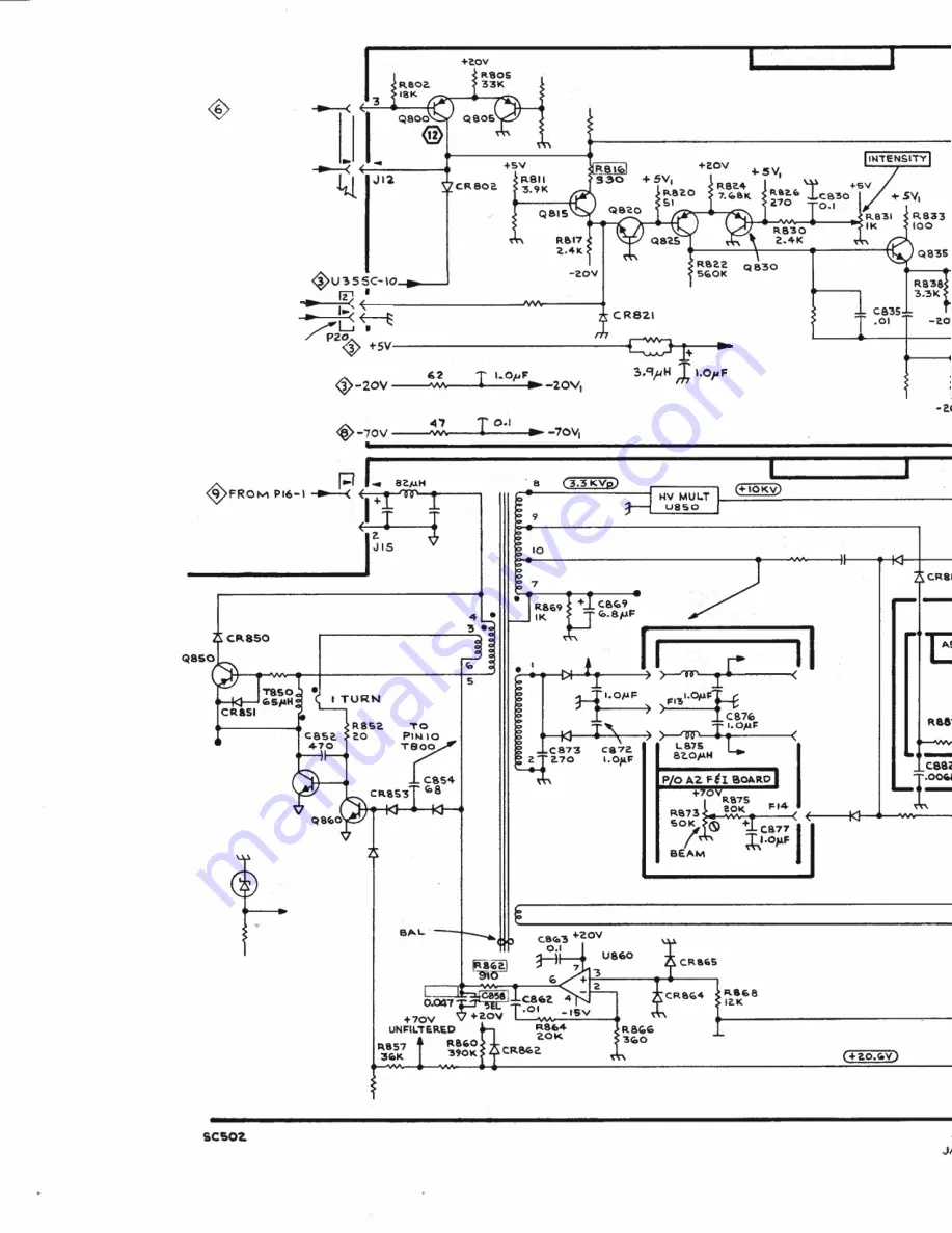 Tektronix SC 502 Instruction Manual Download Page 113