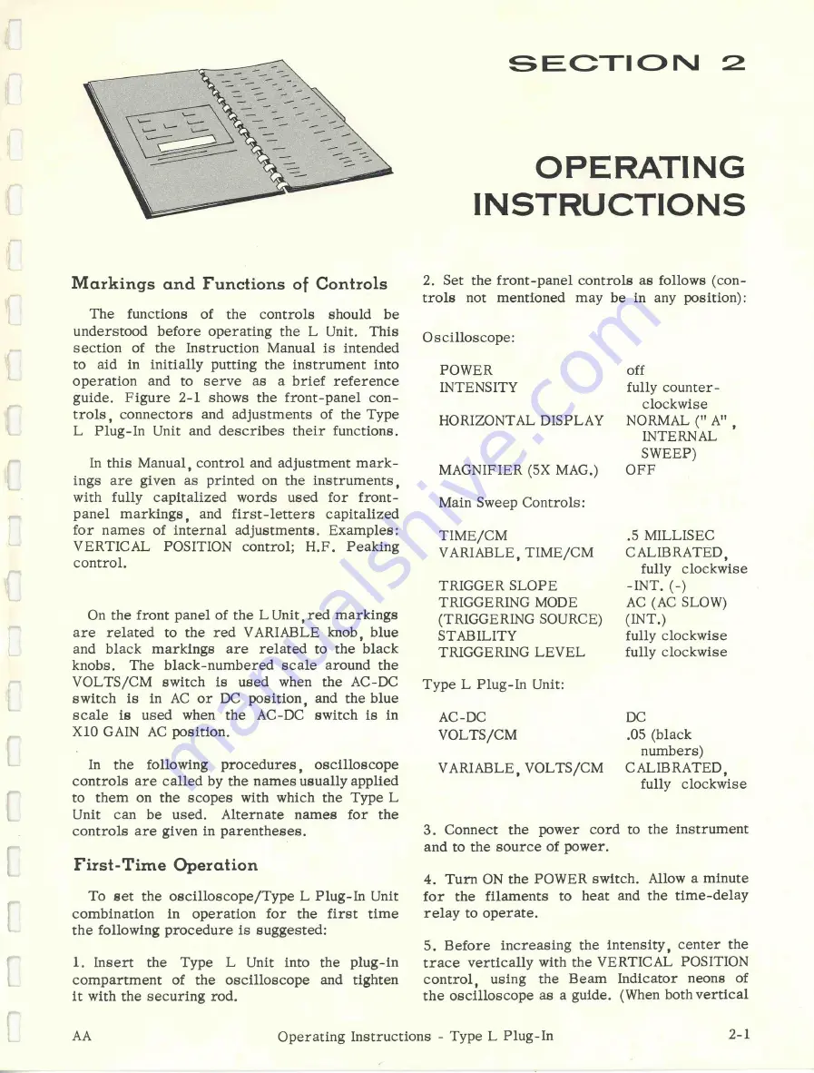 Tektronix TYPE L Скачать руководство пользователя страница 7