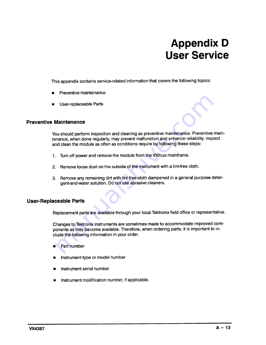 Tektronix VX4357 User Manual Download Page 57