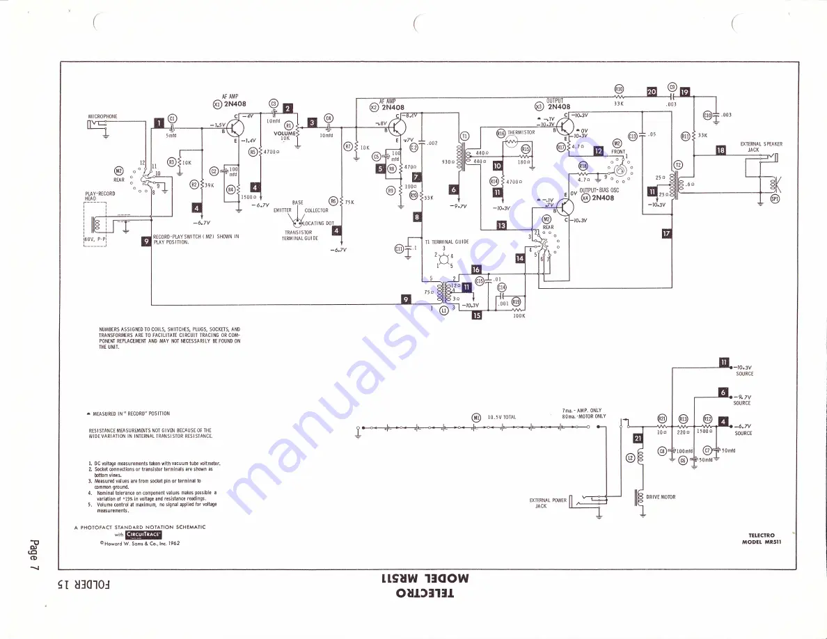 Telectro MR511 Manual Download Page 7