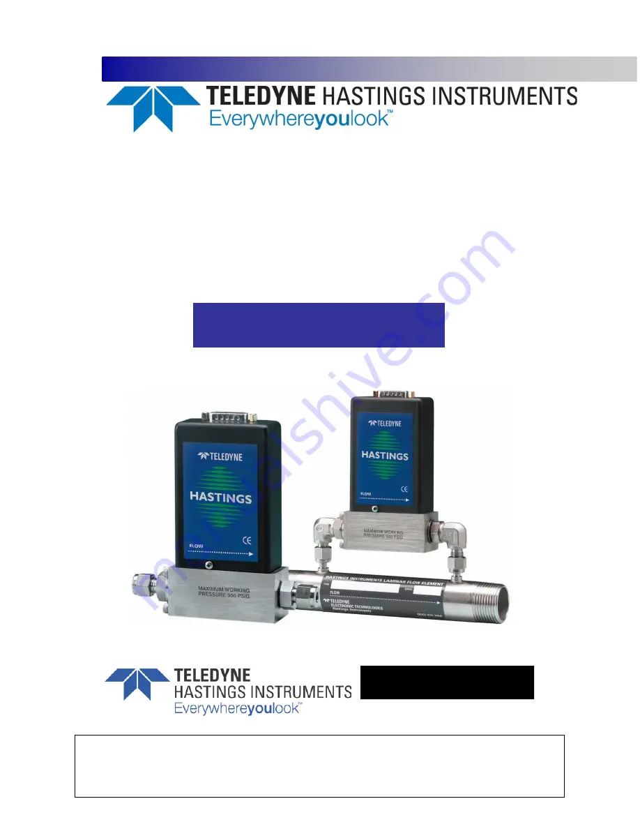 Teledyne 202 Series Instruction Manual Download Page 1