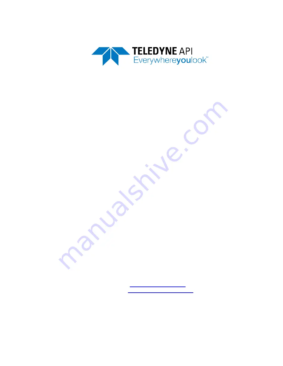 Teledyne 465M User Manual Download Page 1