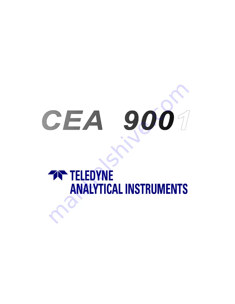 Teledyne CEA 9001 Instruction Manual Download Page 1