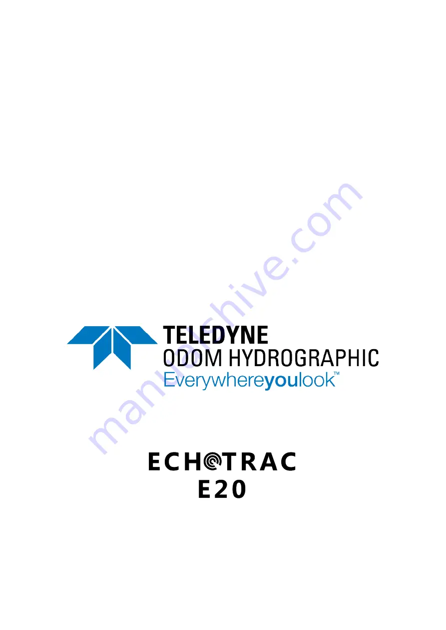 Teledyne Echotrac E20 Operator'S Manual Download Page 60