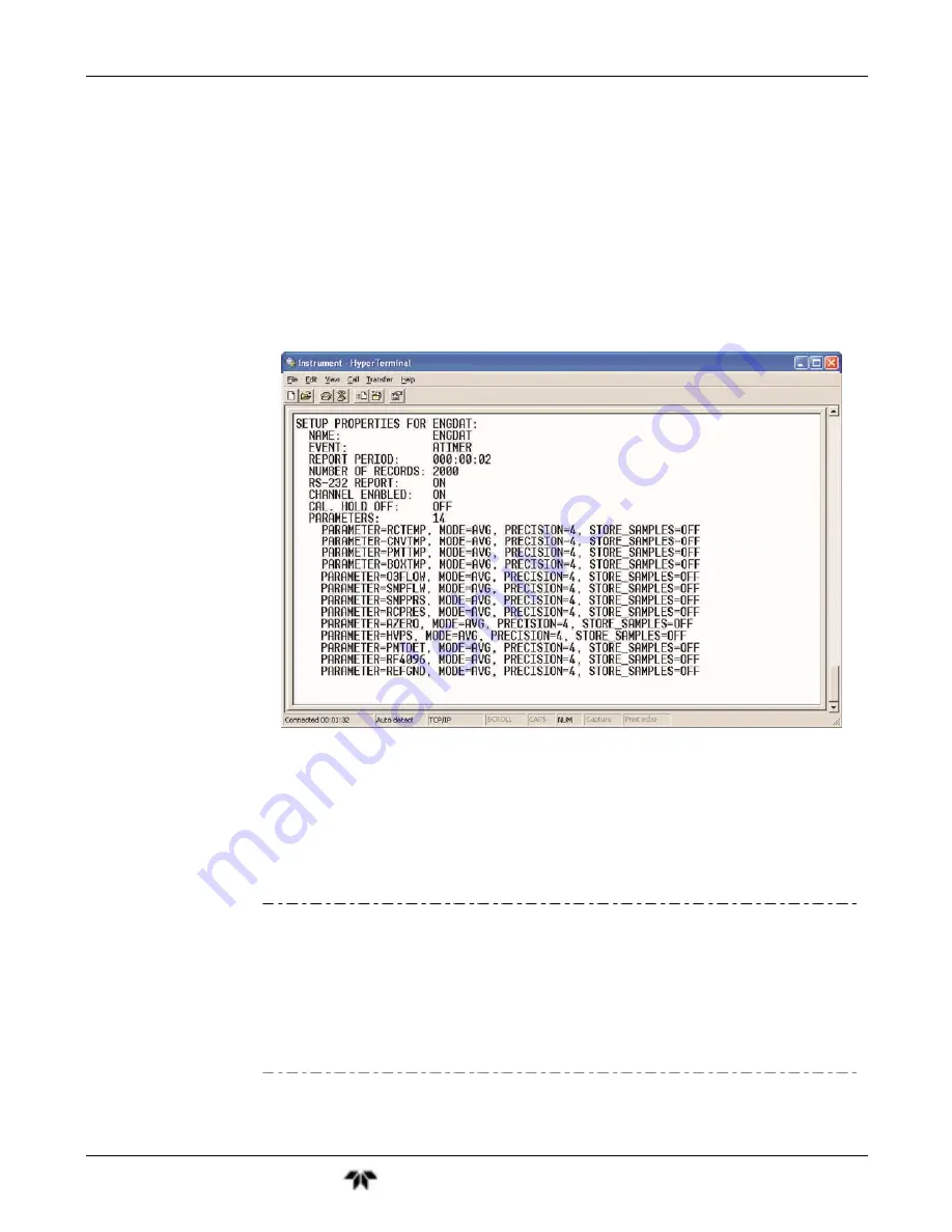 Teledyne GFC7001T Operation Manual Download Page 171