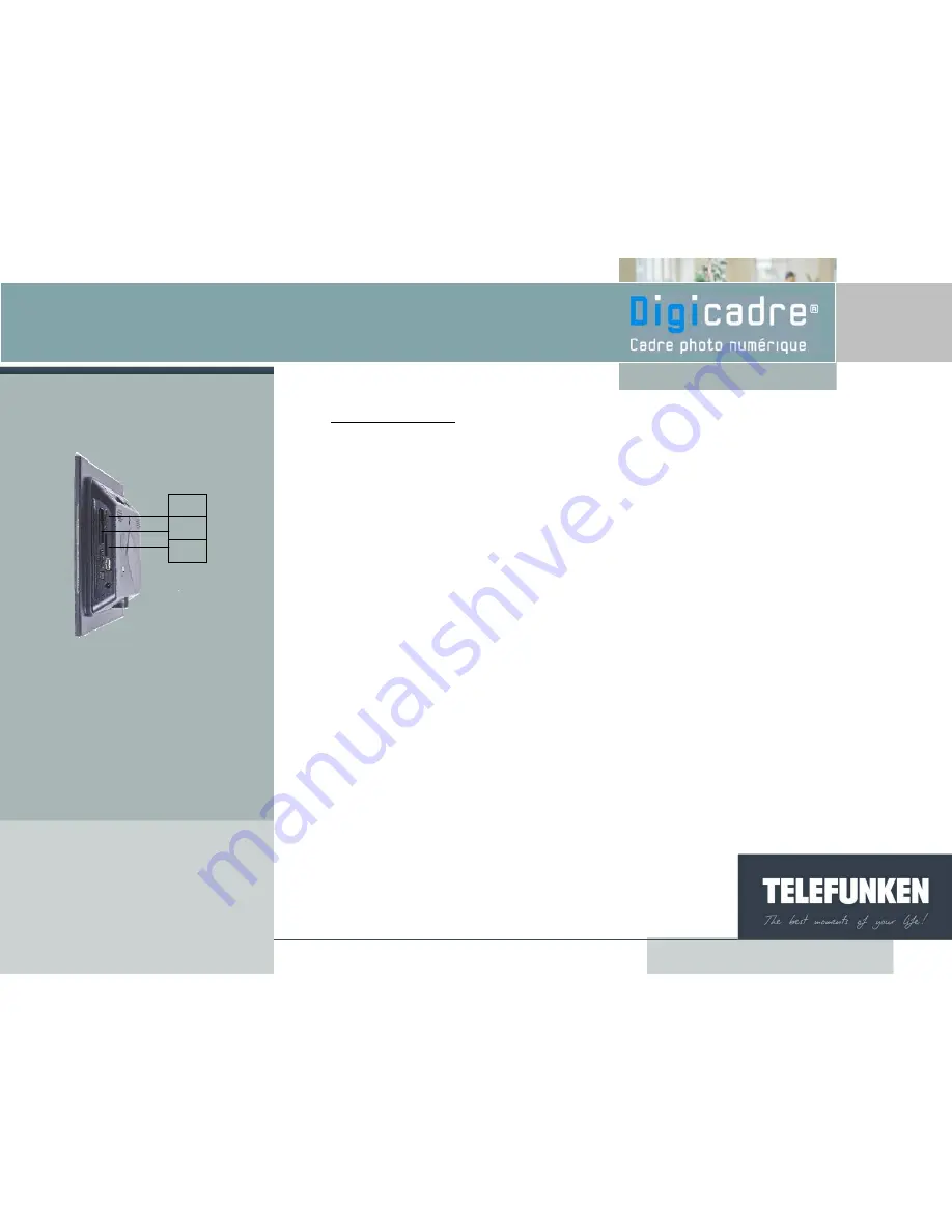 Telefunken Digicadre 7001 Скачать руководство пользователя страница 11