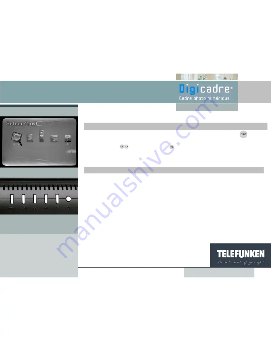 Telefunken Digicadre 8001 Скачать руководство пользователя страница 13