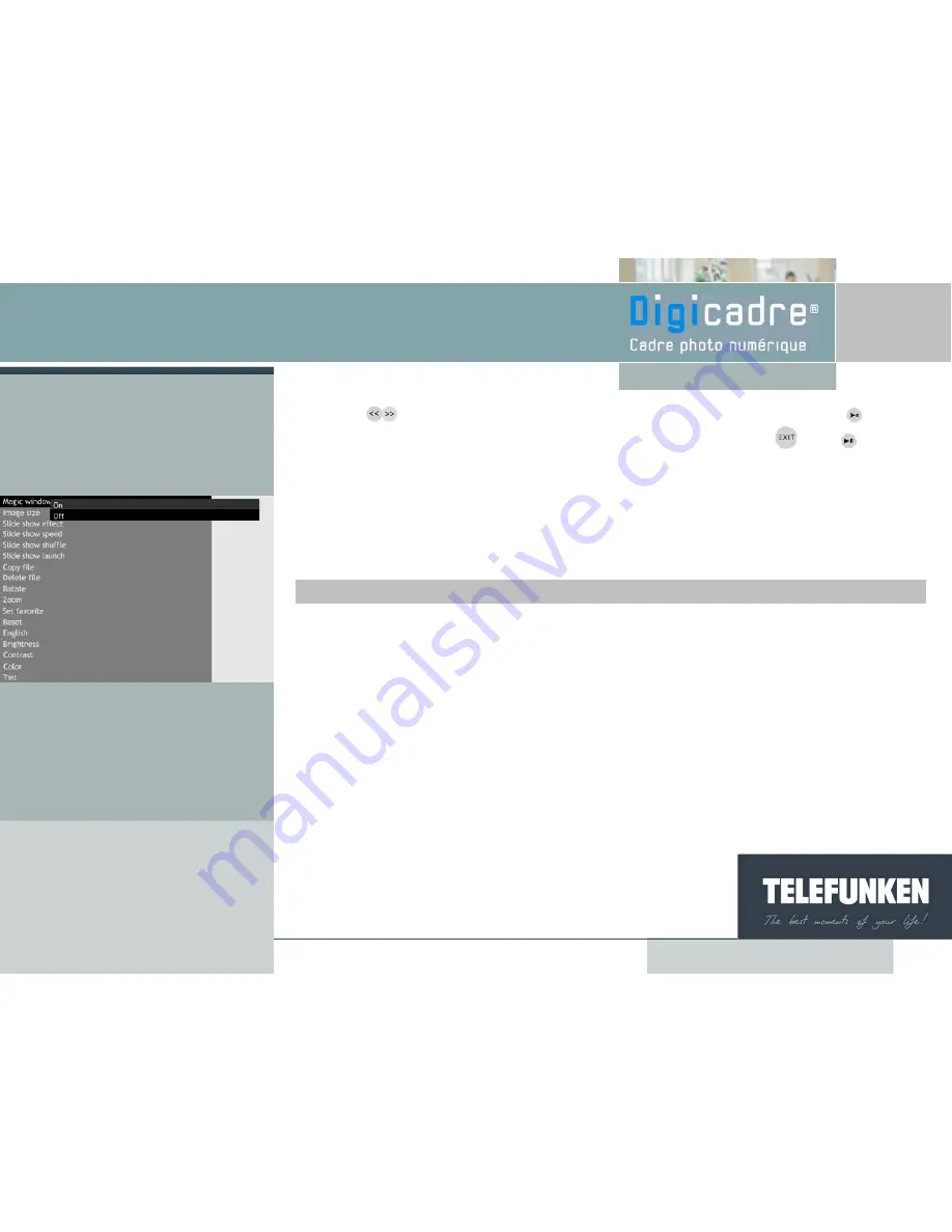 Telefunken Digicadre 8001 User Manual Download Page 16