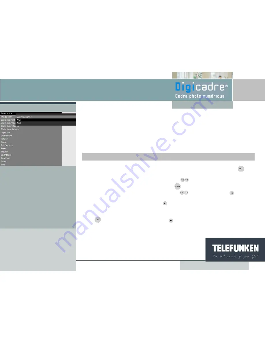 Telefunken Digicadre 8001 Скачать руководство пользователя страница 25