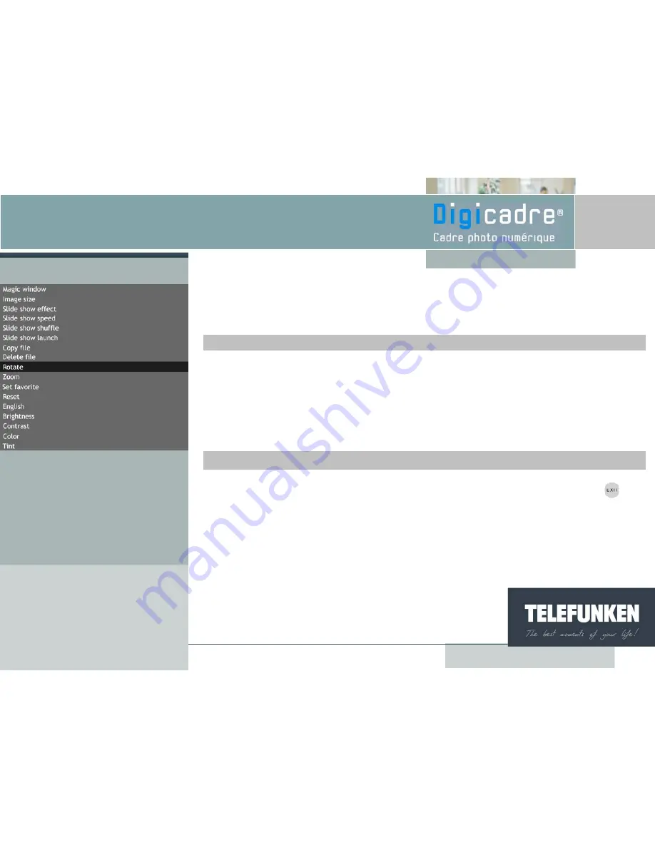 Telefunken Digicadre 8001 Скачать руководство пользователя страница 26