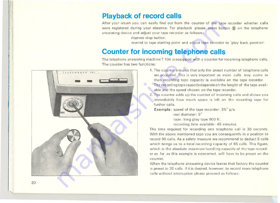 Telefunken T 104 Manual Download Page 19