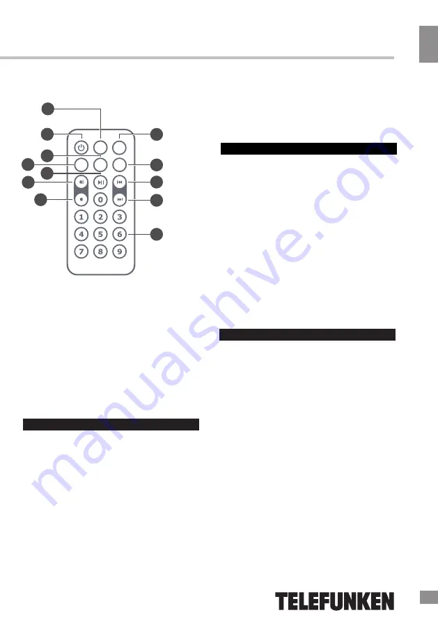 Telefunken TF-1580UB Instruction Manual Download Page 9