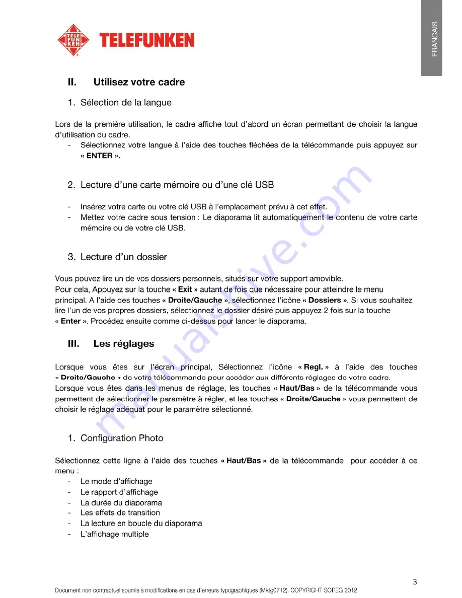 Telefunken TF 82 Instruction Manual Download Page 10