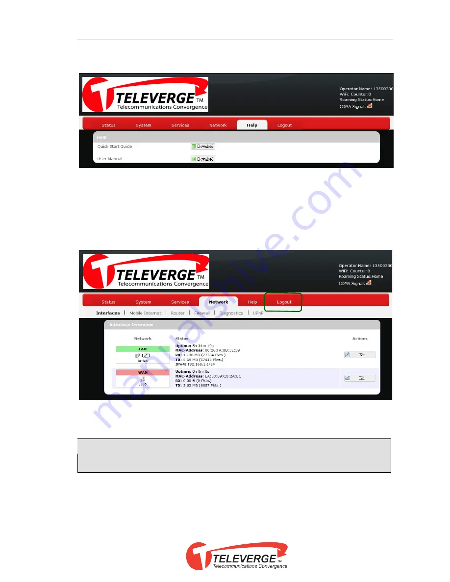 Televerge TEERAS User Manual Download Page 64